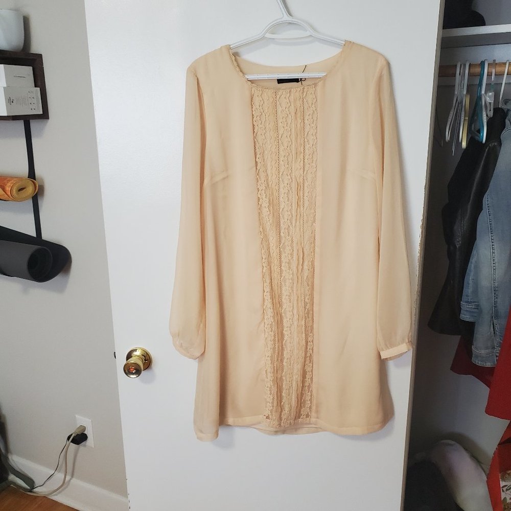 Peach lace dress